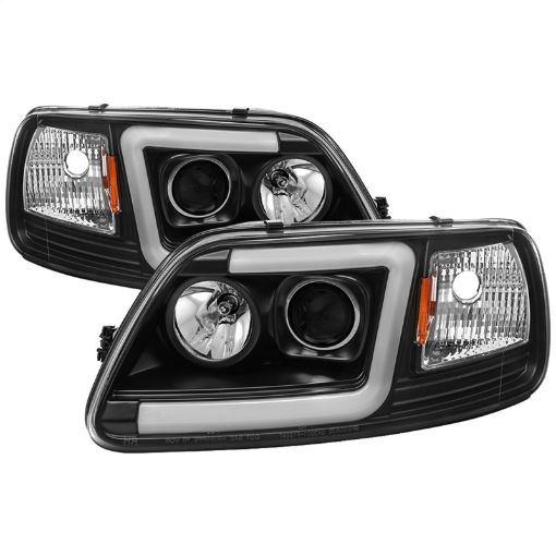 Picture of Spyder 97 - 03 Ford F - 150 (After 61997) Light Bar Projector Headlights - Blk (PRO - YD - FF15097V2 - LB - BK)