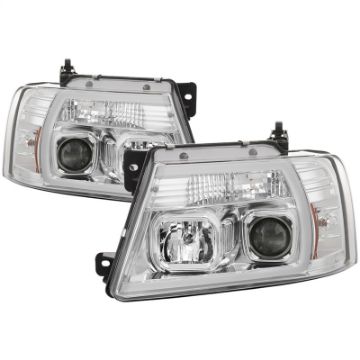 Picture of Spyder 04 - 08 Ford F - 150 Light Bar Projector Headlights - Chrome (PRO - YD - FF15004V2 - LB - C)