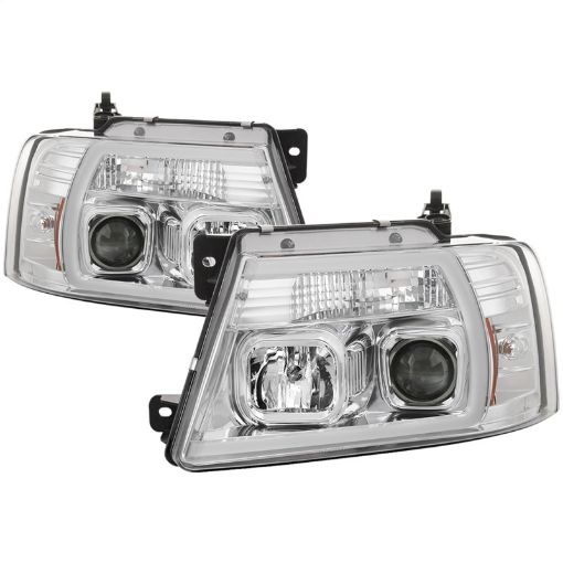 Picture of Spyder 04 - 08 Ford F - 150 Light Bar Projector Headlights - Chrome (PRO - YD - FF15004V2 - LB - C)