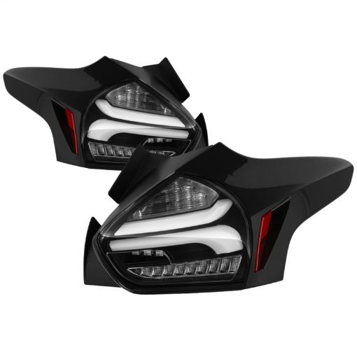 Picture of Spyder 15 - 17 Ford Focus Hatchback LED Tail Lights wIndicatorReverse - Black (ALT - YD - FF155D - LED - BK)