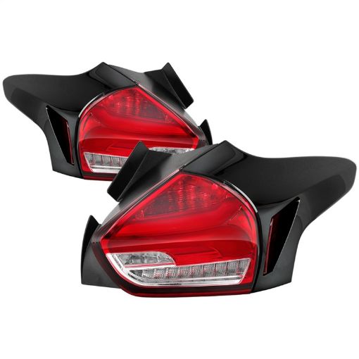 Picture of Spyder 15 - 17 Ford Focus Hatch LED Tail Lights wIndicatorReverse - Red Clr (ALT - YD - FF155D - LED - RC)