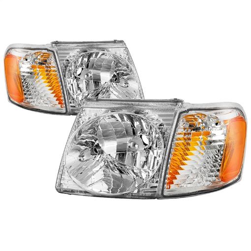 Picture of xTune 01 - 03 Ford Explorer Sport 4pc OEM Style Headlights wCorners - Chrome (HD - JH - FEXP01 - ST - C)