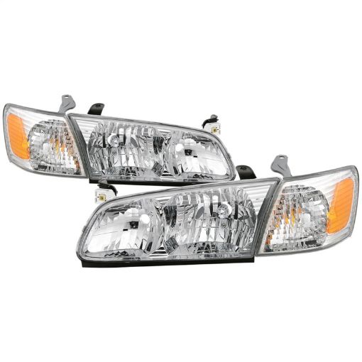 Picture of xTune 00 - 01 Toyota Camry 4pc OEM Style Headlights wCorner Lights - Chrome (HD - JH - TCAM00 - SET - C)