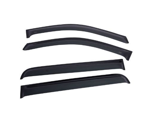 Picture of EGR 2019 Chevy 1500 Double Cab Tape - On Window Visors - Set of 4 Dark Smoke