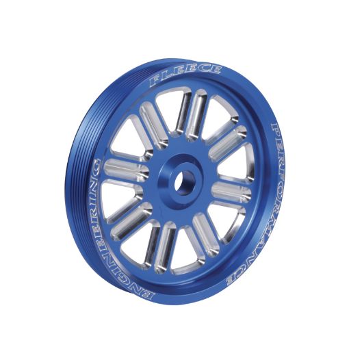 Picture of Fleece Performance Dodge Cummins Dual Pump Spoke Pulley (For Use w FPE Dual Pump Bracket) Blue