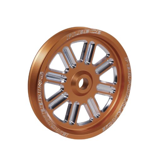 Picture of Fleece Performance Dodge Cummins Dual Pump Spoke Pulley (For Use w FPE Dual Pump Bracket) Orange