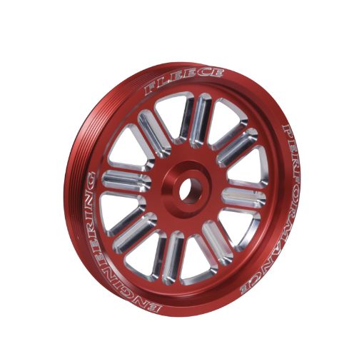 Picture of Fleece Performance Dodge Cummins Dual Pump Spoke Pulley (For Use w FPE Dual Pump Bracket) Red