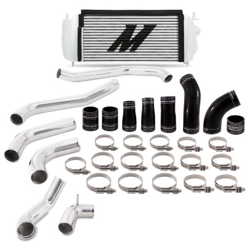 Picture of Mishimoto 2017 Ford F150 3.5L EcoBoost Performance Intercooler Kit - Silver Cooler Polished Pipes