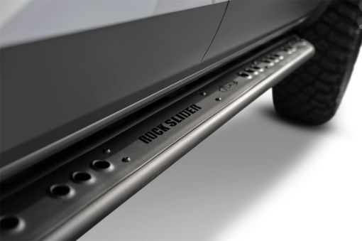 Picture of Addictive Desert Designs 2019 Ford Ranger Supercrew Rock Slider Side Steps w LED Strip Mount