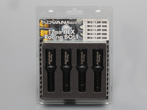 Picture of Advan Wheel Bolt 35mm Thread (Black) - 4 Pack