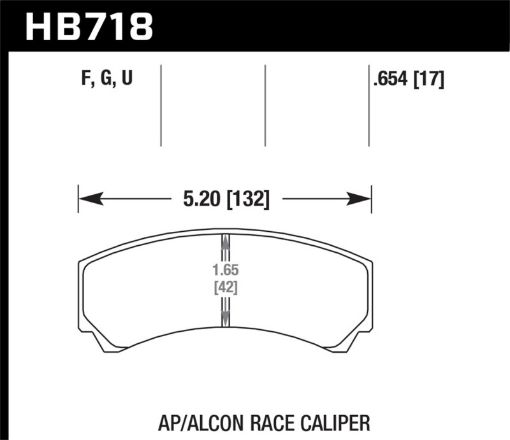 Picture of Hawk DTC - 60 AP RacingAlcon HB110 w42mm Rad Depth Racing Brake Pads