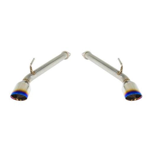 Picture of Remark 2017 Infiniti Q60 Axle Back Exhaust wBurnt Stainless Double Wall Tip