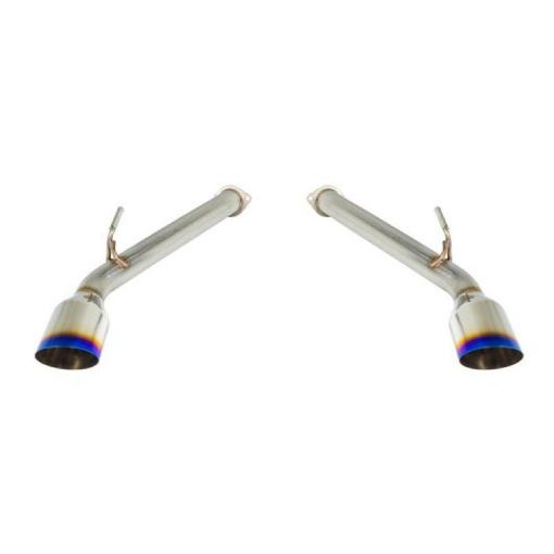 Picture of Remark 2017 Infiniti Q60 Axle Back Exhaust wBurnt Stainless Single Wall Tip