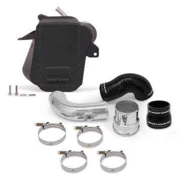 Picture of Mishimoto 2017 Ford 6.7L Powerstroke Air - To - Water Intercooler - Micro - Wrinkle Black