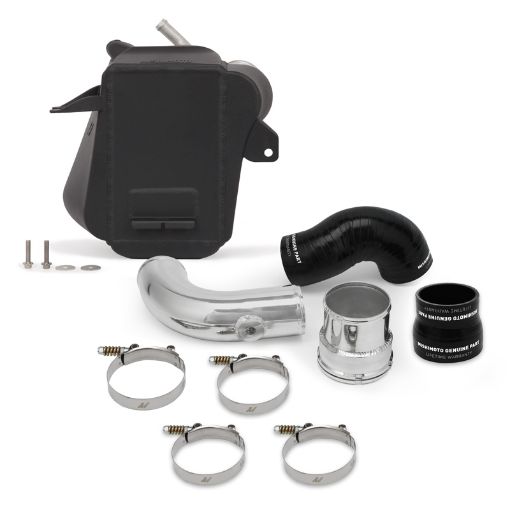 Picture of Mishimoto 2017 Ford 6.7L Powerstroke Air - To - Water Intercooler - Micro - Wrinkle Black