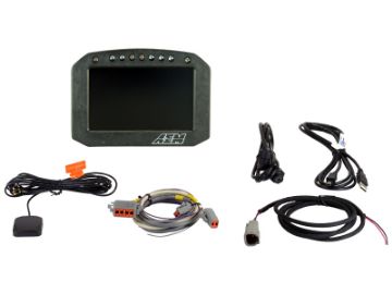 Picture of AEM CD - 5LG Carbon Logging Flush Digital Dash Display w Internal 20Hz GPS Antenna