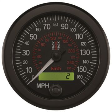 Picture of Autometer Stack Instruments 88MM 0 - 160 MPH 260 KMH Programmable Speedometer - Black