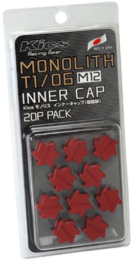 Picture of Project Kics M12 Monolith Cap - Red (Only Works For M12 Monolith Lugs) - 20 Pcs