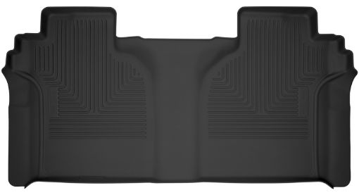 Picture of Husky Liners 19 - 23 Chevy Silverado 1500 CC X - Act Contour Black 2nd Seat Floor Liners (Full Coverage)