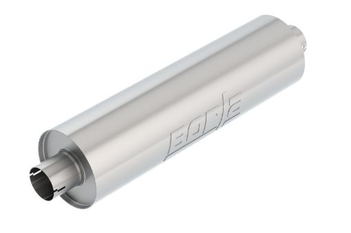 Picture of Borla Heavy Duty (Truck) 2.75in Center - Center 24in x 6.75in Round (Notched) Specialty Muffler