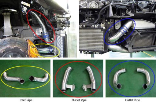 Picture of HKS 09 - 10 Nissan GT - R Intercooler Pipe Kit (2 inlet4 outlet)