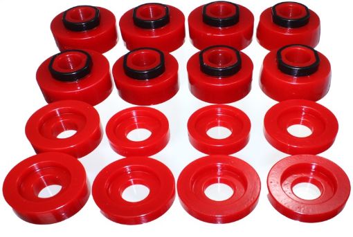 Picture of Energy Suspension 08 - 16 Ford F - 250F - 350F - 450F - 550 Super Duty Crew Cab Red Body Mount Set