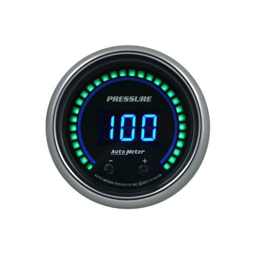 Picture of Autometer 52.4mm Black Switchable 0 - 1600 PSI0 - 110 BAR Fluid Pressure Cobalt Elite Digital Gauge