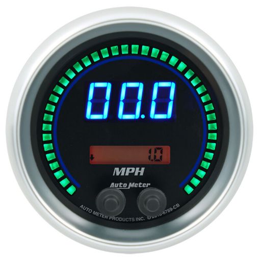 Picture of Autometer 85.7mm Black Switchable 260 MPH 260 KMH Speedometer Cobalt Elite Digital Gauge