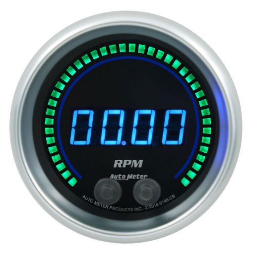 Picture of Autometer 85.7mm Black 0 - 16K RPM Tachometer Cobalt Elite Digital Gauge