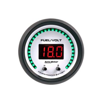 Picture of Autometer 52.4mm White Switchable 0 - 100 Fuel Level8 - 18V Voltmeter Phantom Elite Digital Gauge