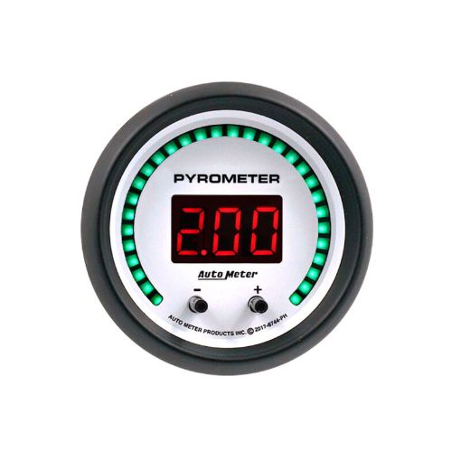 Picture of Autometer 52.4mm White Two Channel 0 - 2000 Degree Pyrometer (EGT) Phantom Elite Digital Gauge