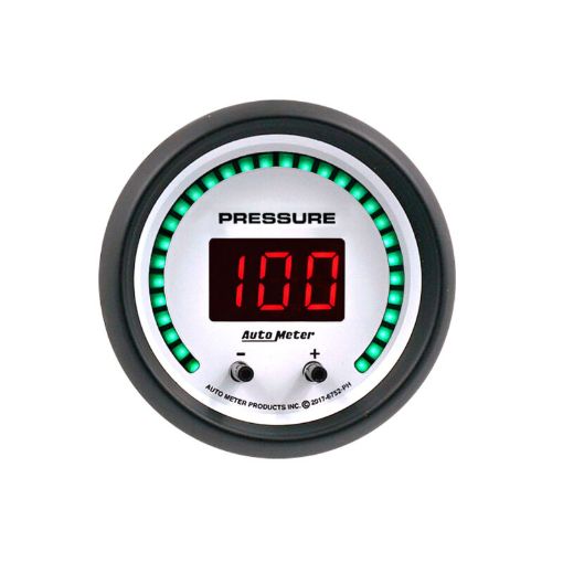 Picture of Autometer 52.4mm White Switchable 0 - 1600 PSI0 - 110 BAR Fluid Pressure Phantom Elite Digital Gauge