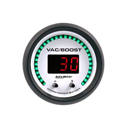 Picture of Autometer 52.4mm White Switchable 0 - 1600 PSI 0 - 110 BAR VacuumBoost Phantom Elite Digital Gauge