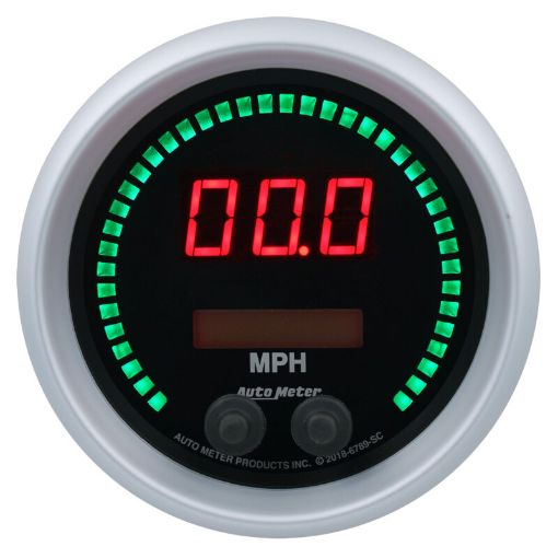 Picture of Autometer 85.7mm Black Switchable 260 MPH 260 KMH Speedometer Sport - Comp Elite Digital Gauge