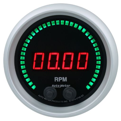 Picture of Autometer 85.7mm Black 0 - 16K RPM Tachometer Sport - Comp Elite Digital Gauge