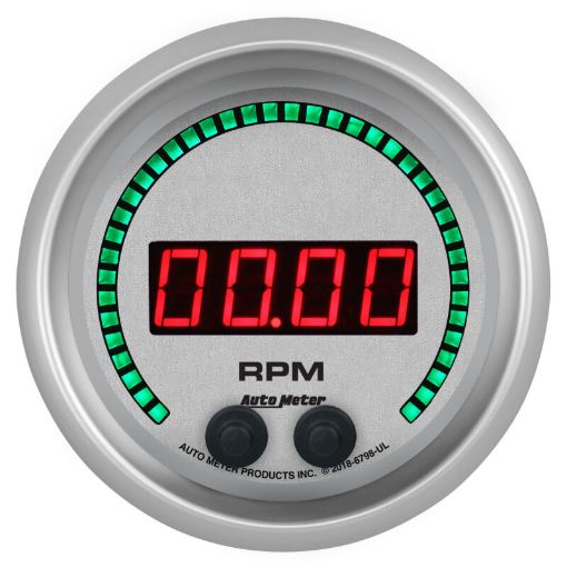 Picture of Autometer 85.7mm Silver 0 - 16K RPM Tachometer Ultra - Lite Elite Digital Gauge