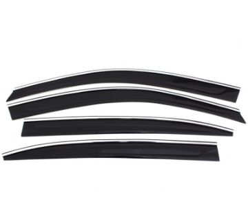 Picture of AVS 18 - 19 Nissan Rogue Sport Ventvisor Low Profile Window Deflectors 4pc - Chrome