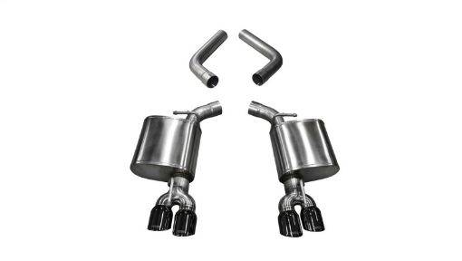 Picture of Corsa 2015 - 23 Dodge Challenger 6.4L17 - 19 Challenger 5.7L Black Sport Axle - Back Exhaust w3.5in Tips
