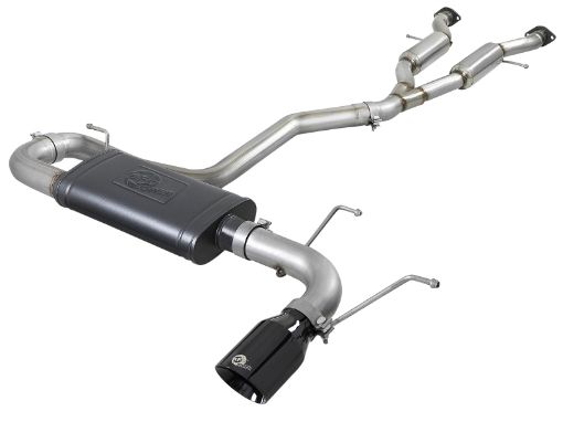 Picture of aFe Large Bore HD 3in 304 SS Cat - Back Exhaust w Black Tips 14 - 19 Jeep Grand Cherokee (WK2) V6 - 3.6L