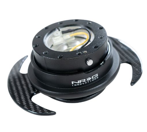 Picture of NRG Quick Release Kit Gen 3.0 - Black Body Black Ring w Carbon Fiber Handles