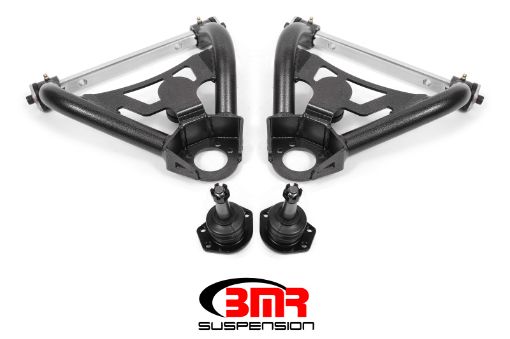 Picture of BMR 64 - 72 A - Body Pro - Touring Upper A - Arms w Tall Ball Joint (Delrin) - Black Hammertone