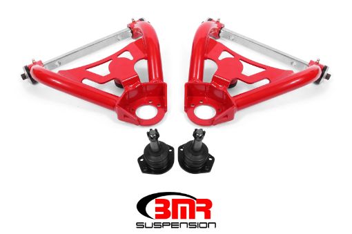 Picture of BMR 64 - 72 A - Body Pro - Touring Upper A - Arms w Tall Ball Joint (Delrin) - Red