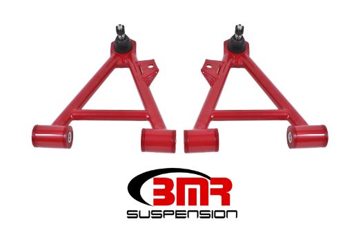 Picture of BMR 94 - 04 Mustang Lower Non - Adj. A - Arms (Coilover Only) w STD. Ball Joint (Poly) - Red