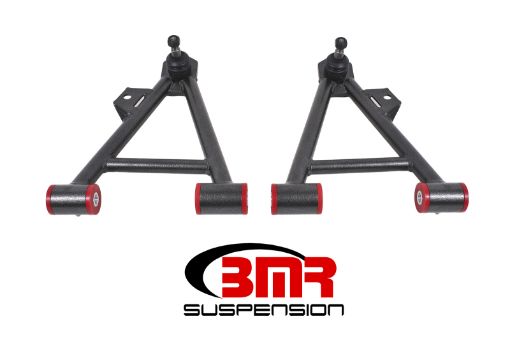Picture of BMR 94 - 04 Mustang Lower Non - Adj. A - Arms (Coilover Only) w Tall Ball Joint (Poly) - Black Hammertone