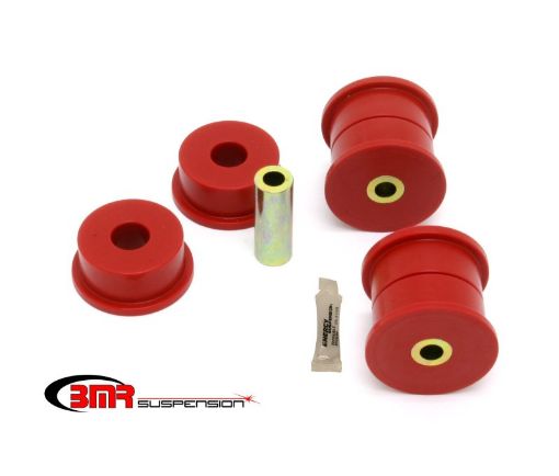 Picture of BMR 10 - 15 5th Gen Camaro Pro Version Differential Mount Bushing Kit (Polyurethane) - Red