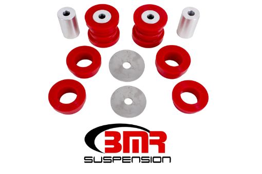 Picture of BMR 15 - 17 S550 Mustang Rear Cradle Bushing Kit (Polyurethane) - Red
