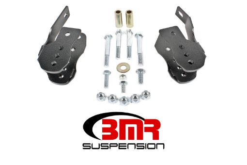 Picture of BMR 05 - 14 S197 Mustang Bolt - On Control Arm Relocation Brackets - Black Hammertone