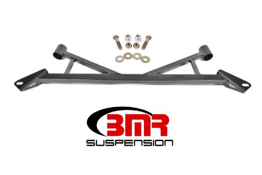 Picture of BMR 15 - 17 S550 Mustang Front 4 - Point Subframe Chassis Brace - Black Hammertone