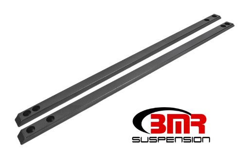 Picture of BMR 15 - 17 S550 Mustang Super Low Profile Chassis Jacking Rails - Black Hammertone