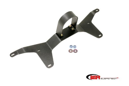 Picture of BMR 05 - 14 S197 Mustang Rear Tunnel Brace w Rear Driveshaft Safety Loop - Black Hammertone